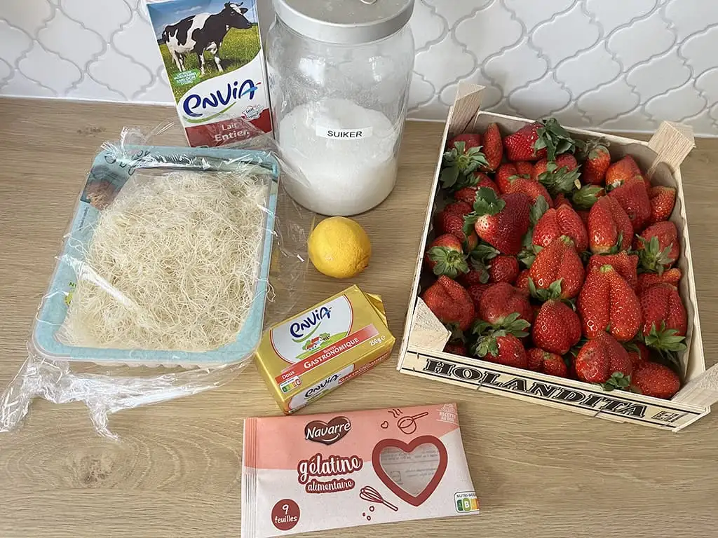 Crème dessert à la fraise ingrédients