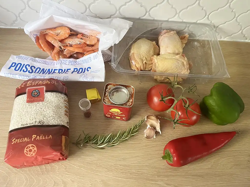 Paella mixta ingrédients