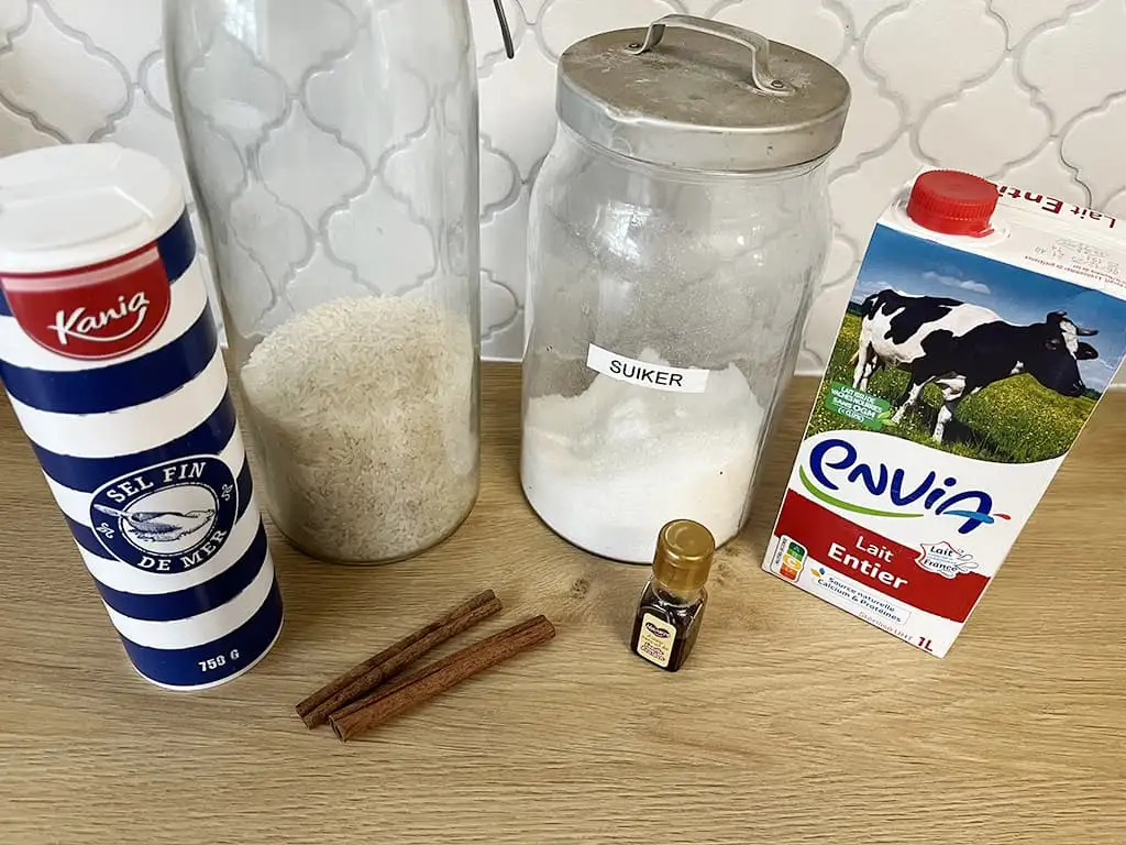 Horchata de arroz ingrédients