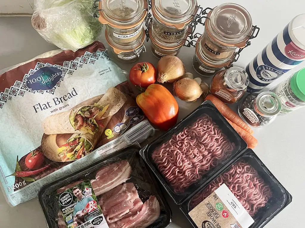 Le kebab maison ingrédients