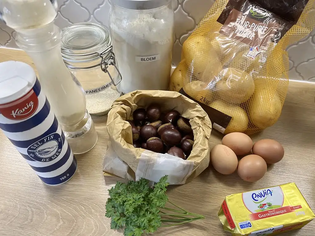 Croquettes de châtaignes ingrédients