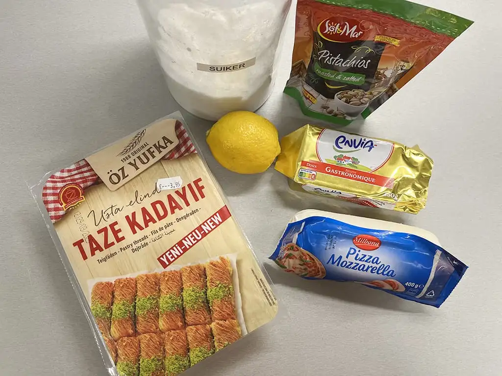 Künefe ingrédients