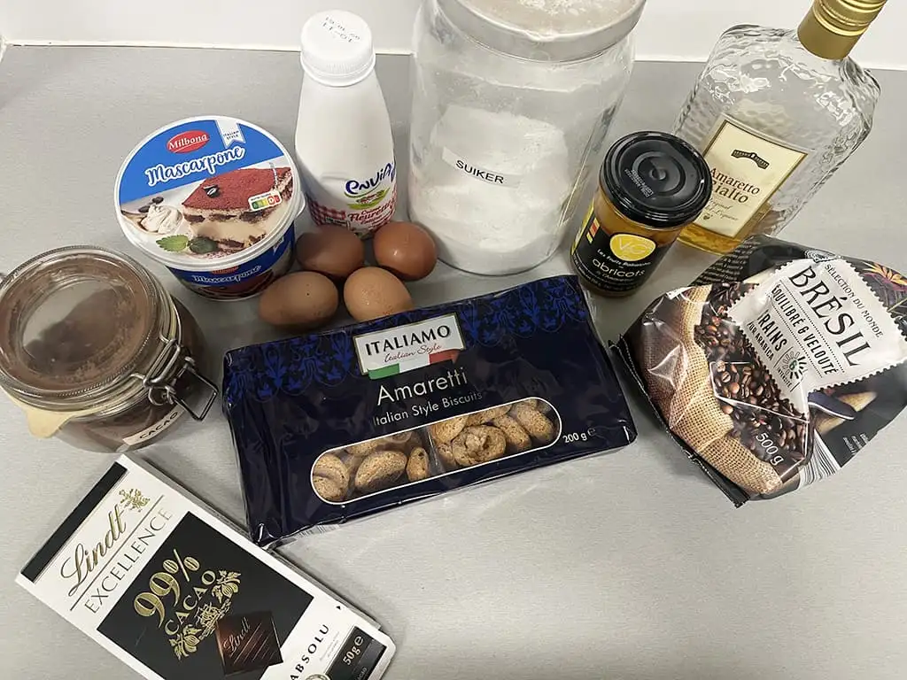 Tiramisu Amaretti ingrédients