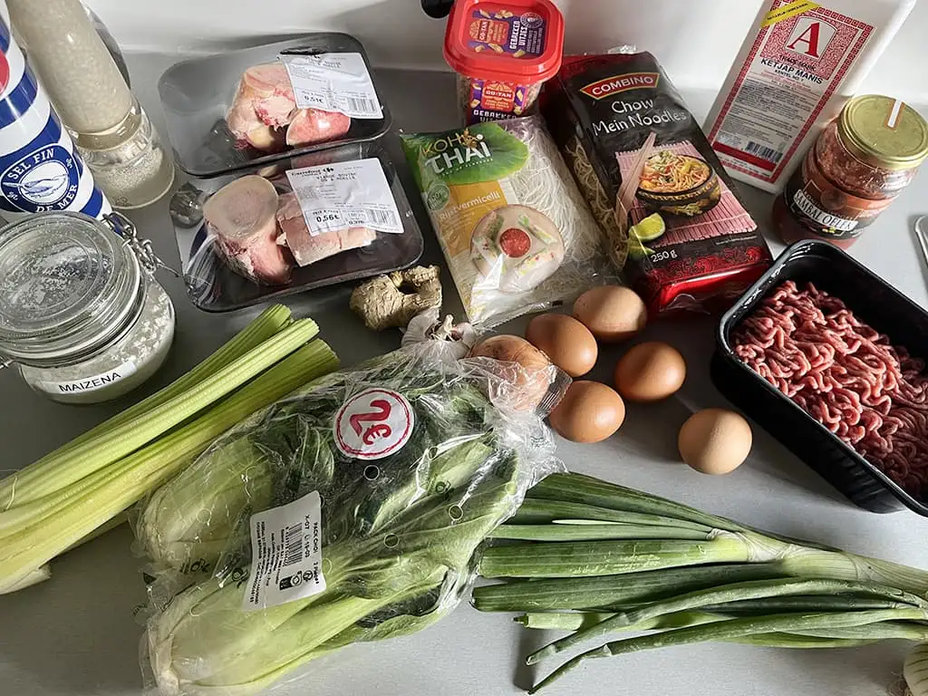 Soupe Bakso ingrédients
