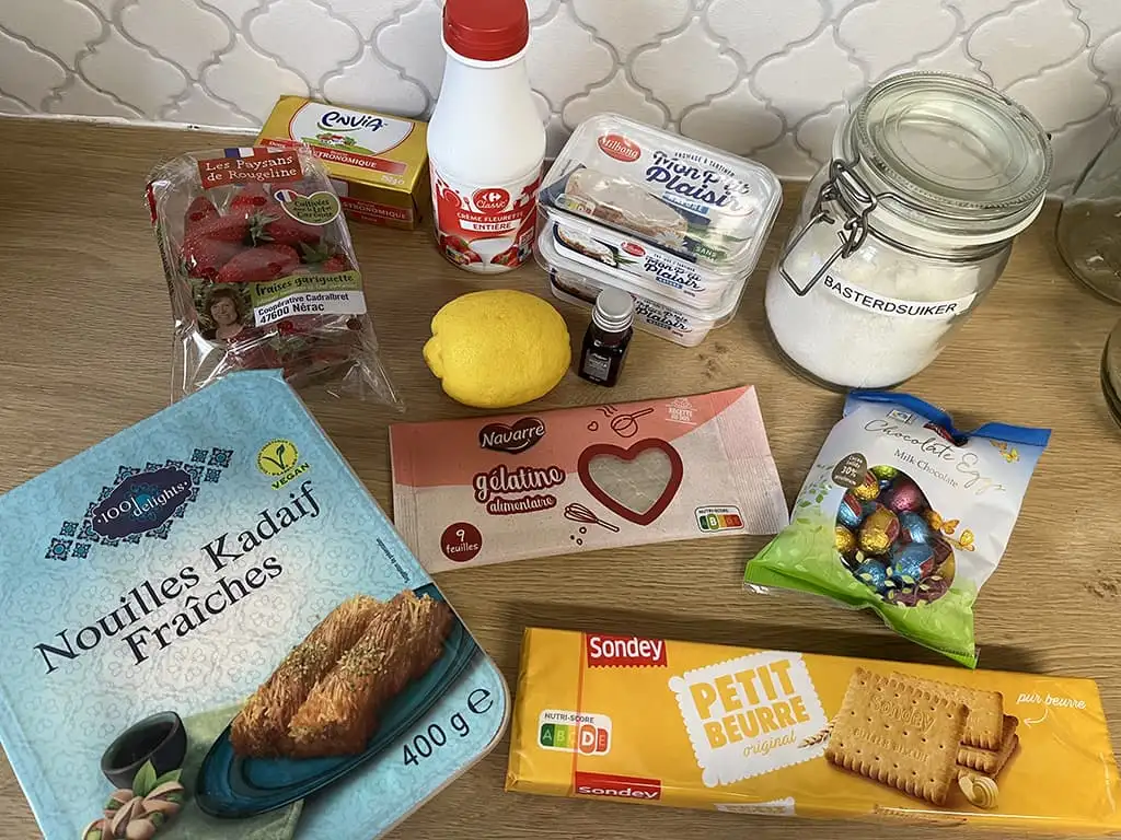 Cheesecake de Pâques au citron ingrédients