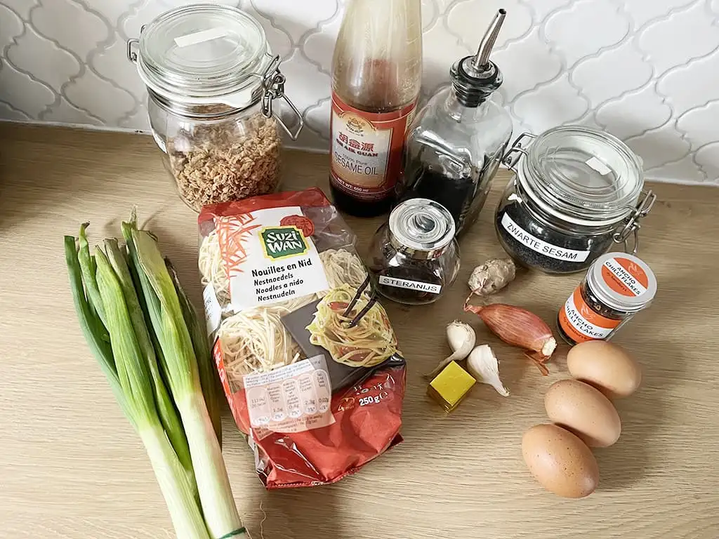 Soupe chinoise à l'omelette facile ingrédients