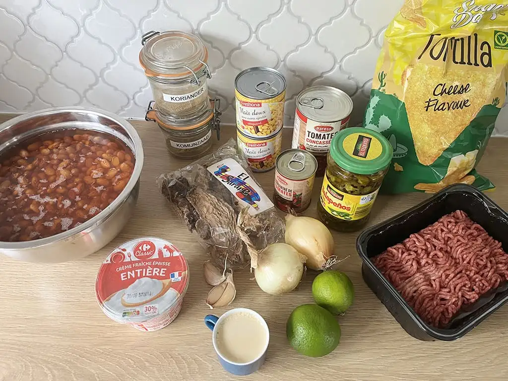 Ragoût de haricots façon mexicaine ingrédients