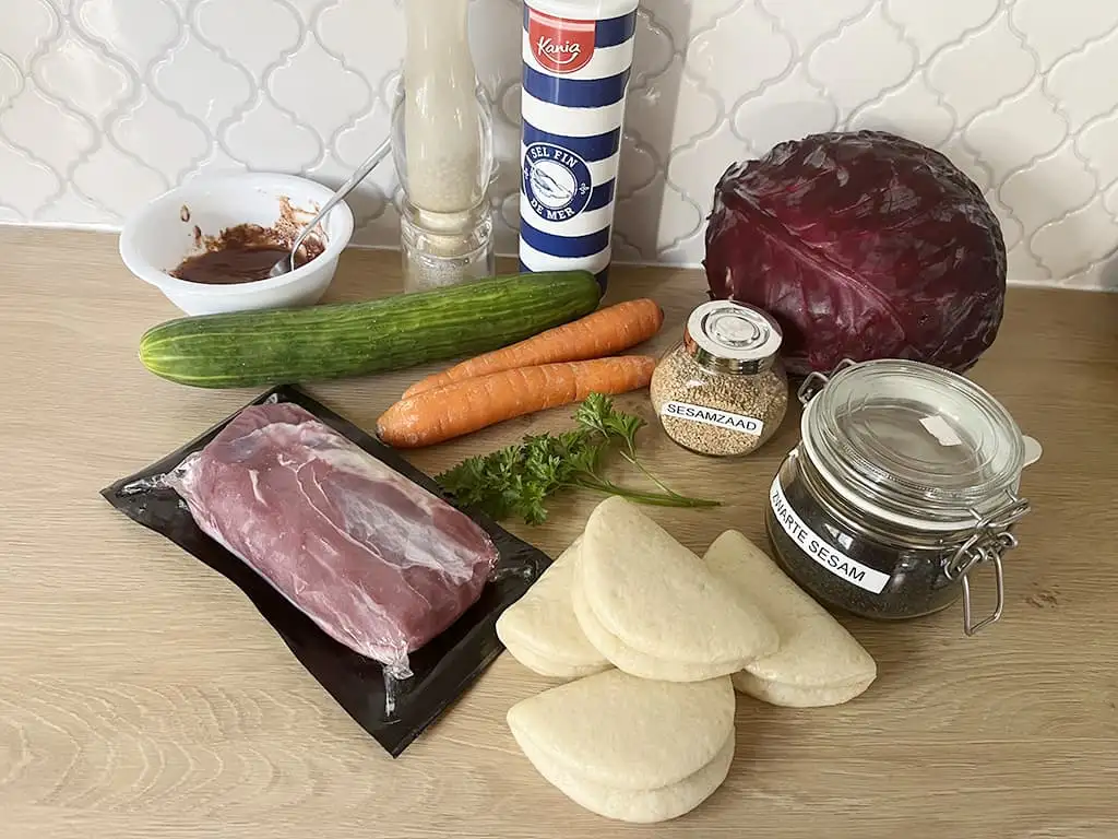 Bao bun au canard ingrédients