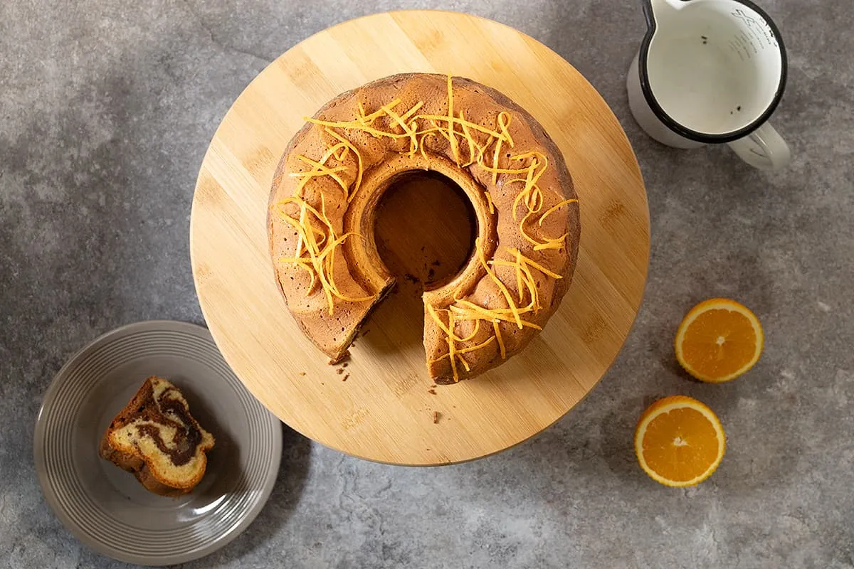Gâteau Bundt chocolat-orange (facile)