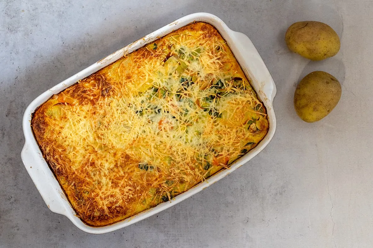 Gratin de carottes et poireaux - Un gratin français aux légumes