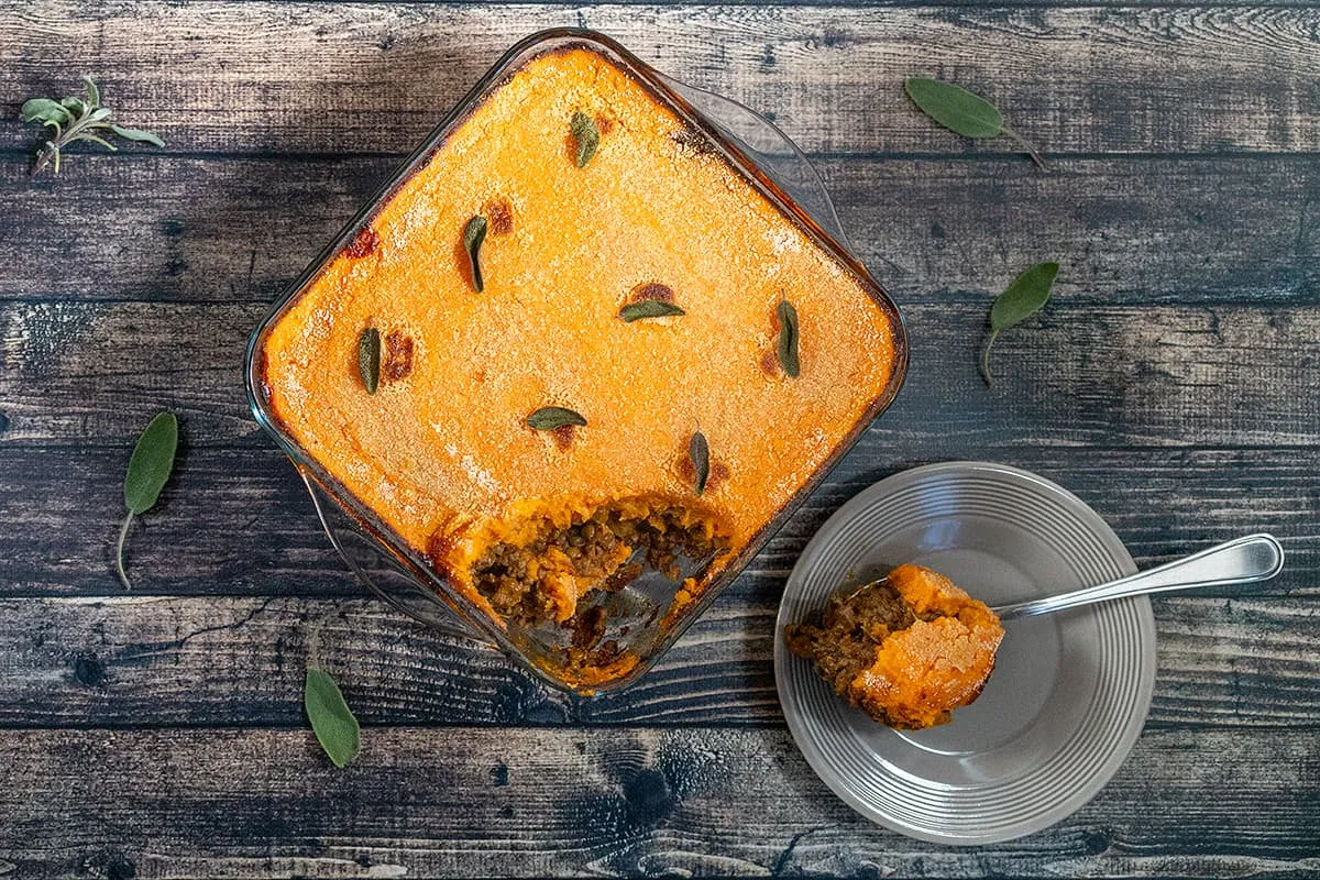 Gratin de haché et patate douce