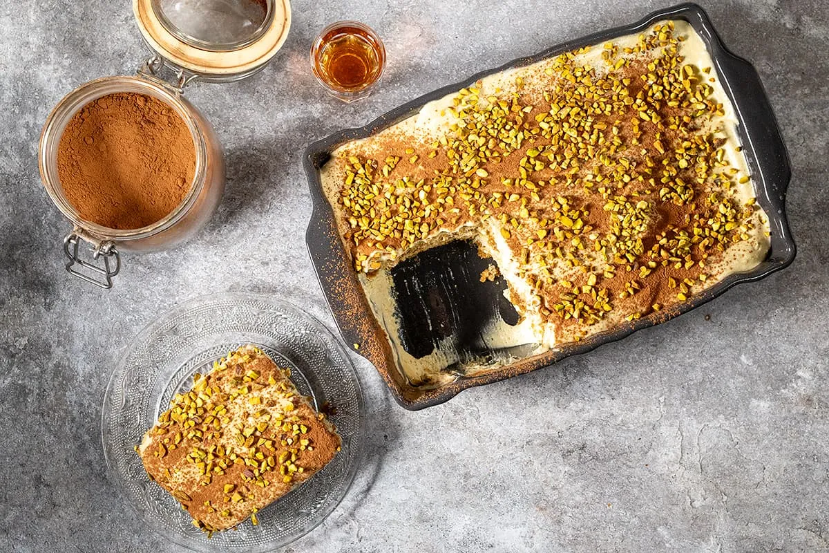 Tiramisu à la pistache - un tiramisu classique avec une saveur riche de pistache