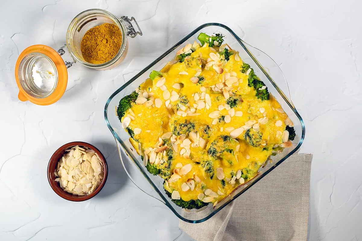 Gratin de brocolis avec sauce au fromage