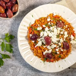 Recette: Orzo complet en sauce tomate