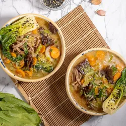 Recette: Soupe miso avec nouilles et légumes