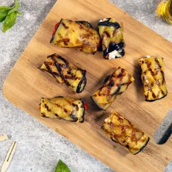 Recette: Rouleaux d’aubergine grillée