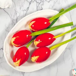 Recette: Bouquet d'œufs mimosa en tulipes