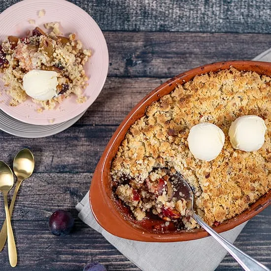 Recette: Crumble aux prunes