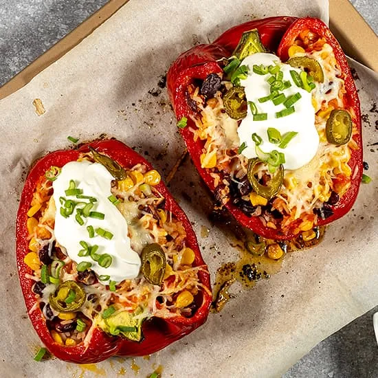 Recette: Poivrons farcis à la mexicaine