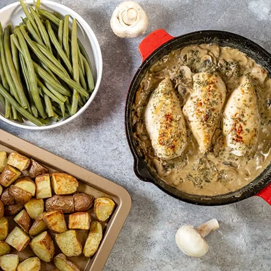Recette: Poulet à la crème et champignons