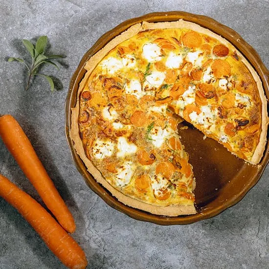Recette: Quiche aux carottes et chèvre