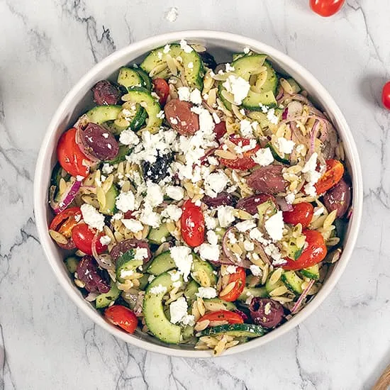 Recette: Salade d'orzo à la grecque