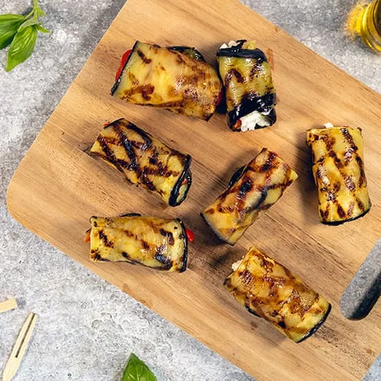Recette: Rouleaux d’aubergine grillée
