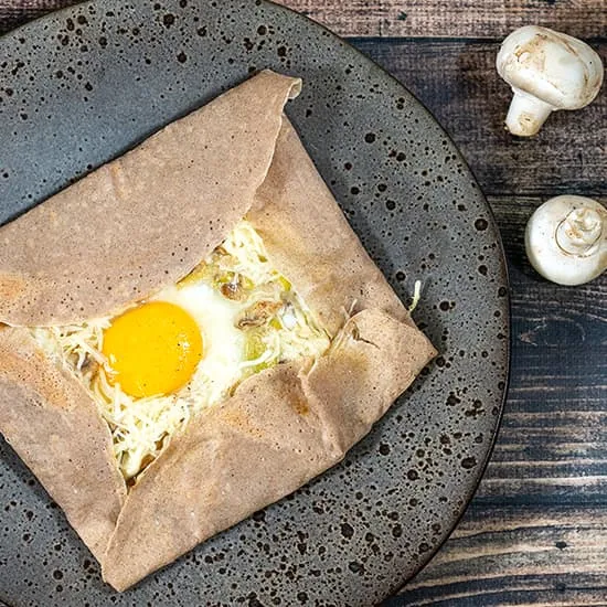 Galettes aux poireaux et champignons