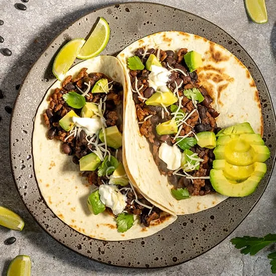 Recette: Burrito au bœuf, haricots noirs et avocat