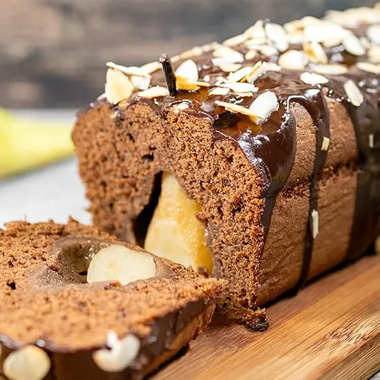 Gâteau chocolat poires entières