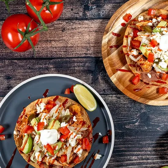 Recette: Tostadas mexicaines poulet et haricots