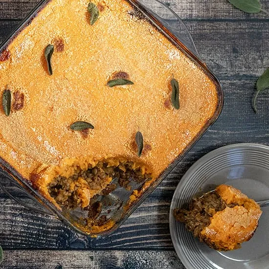 Recette: Gratin de haché et patate douce