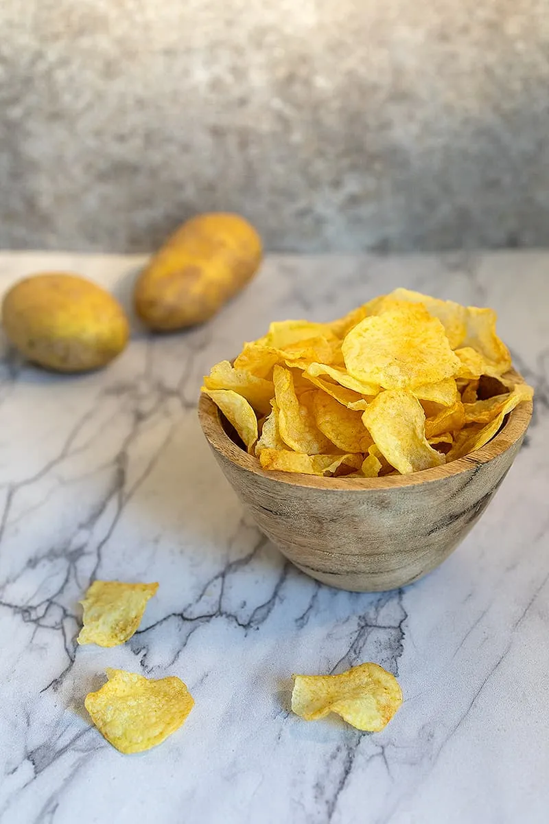 Chips maison à l'air fryer - chips extra croustillantes