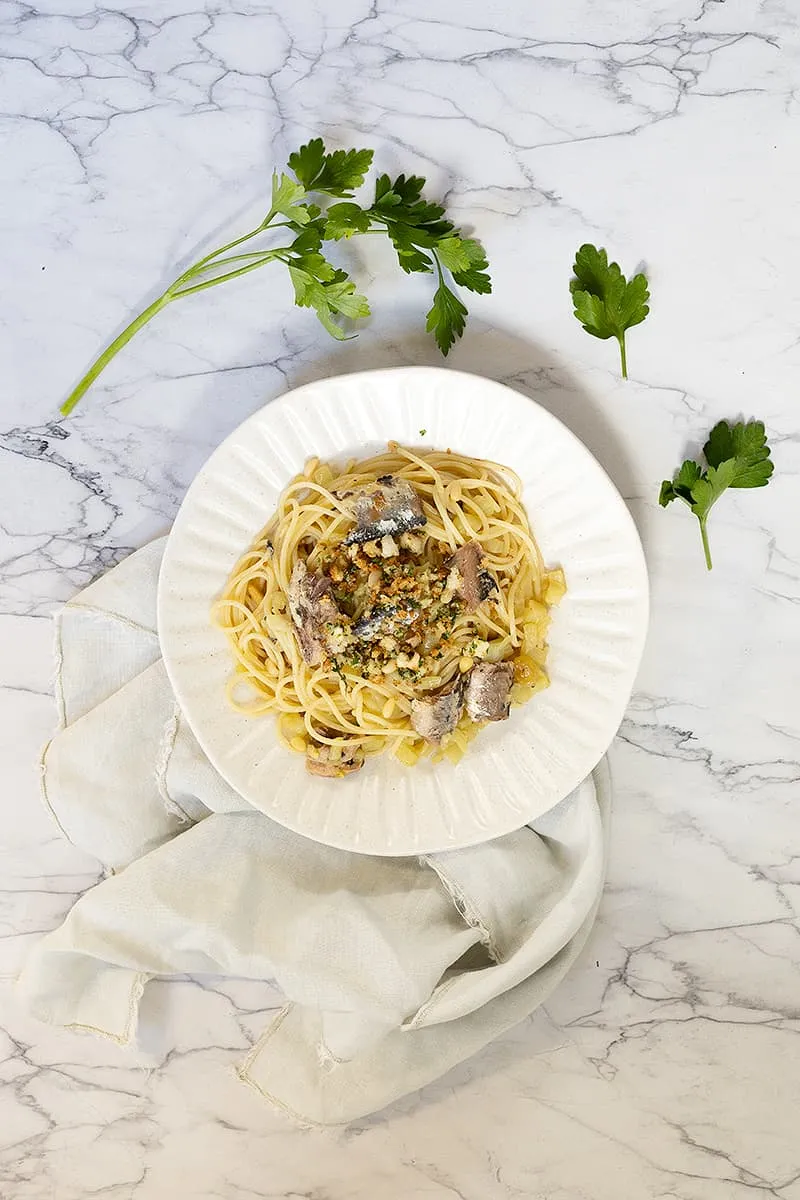 Pâtes con le sarde – Pâtes aux sardines et au fenouil