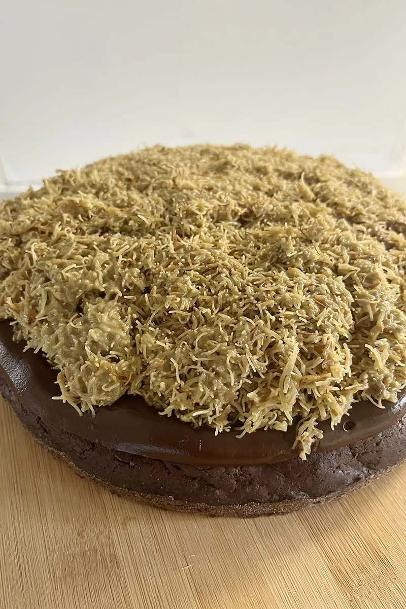 Gâteau au chocolat de Dubaï préparation - étape 2